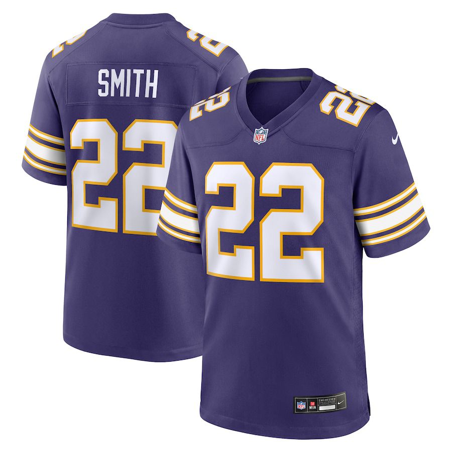 Men Minnesota Vikings #22 Harrison Smith Nike Purple Classic Player Game NFL Jersey->minnesota vikings->NFL Jersey